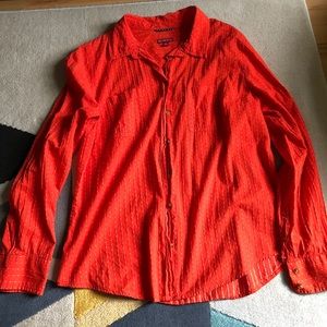 EUC orange button down shirt 🍊